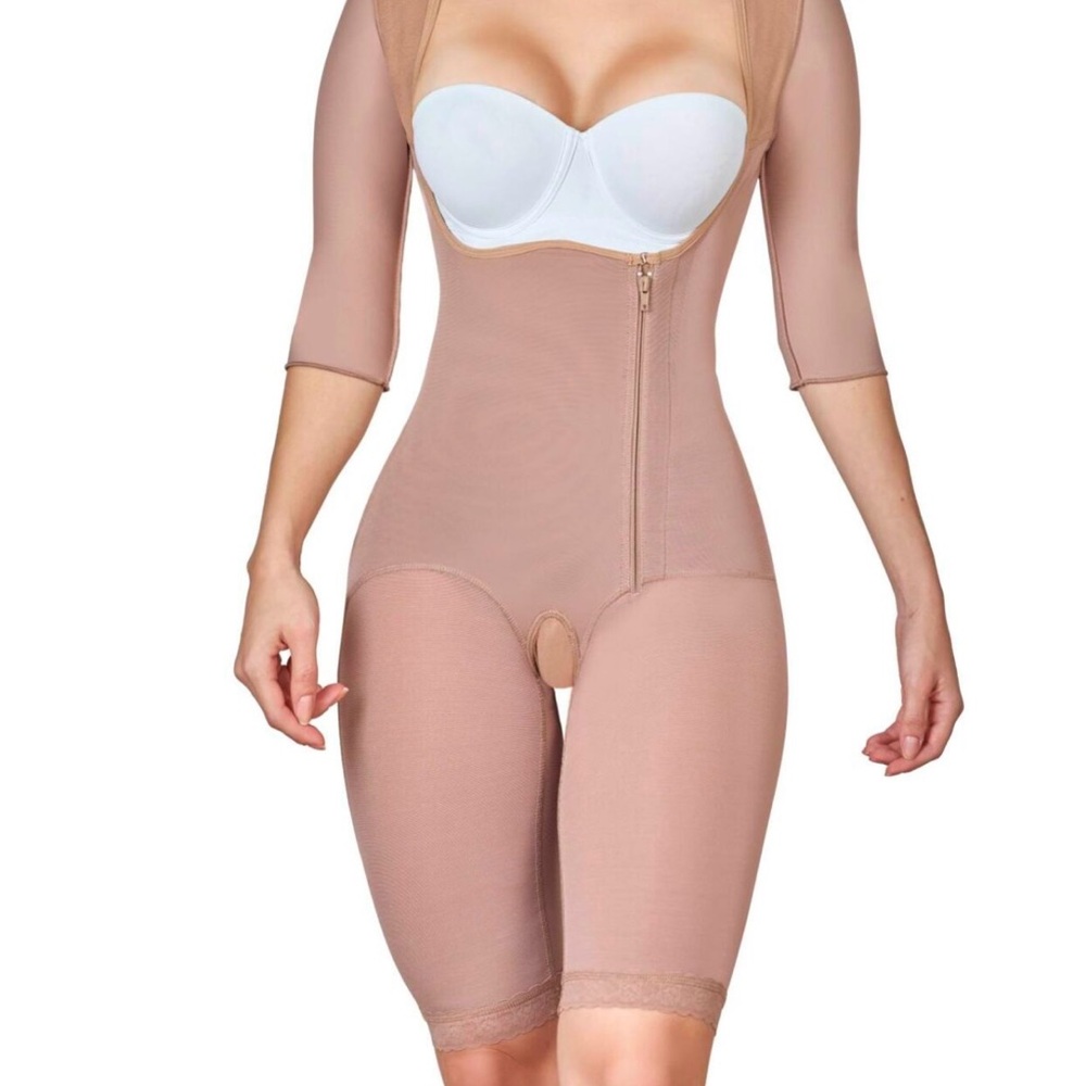 Faja Post quirúrgica con manga Seamless Shapewear Bodysuit Compression bodysuit
